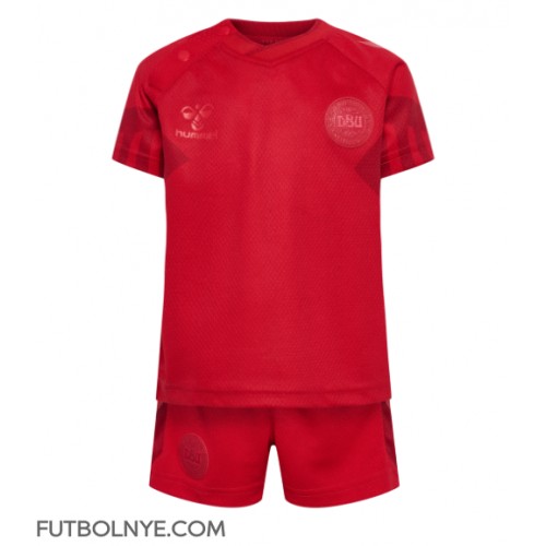 Camiseta Dinamarca Primera Equipación para niños Mundial 2022 manga corta (+ pantalones cortos)